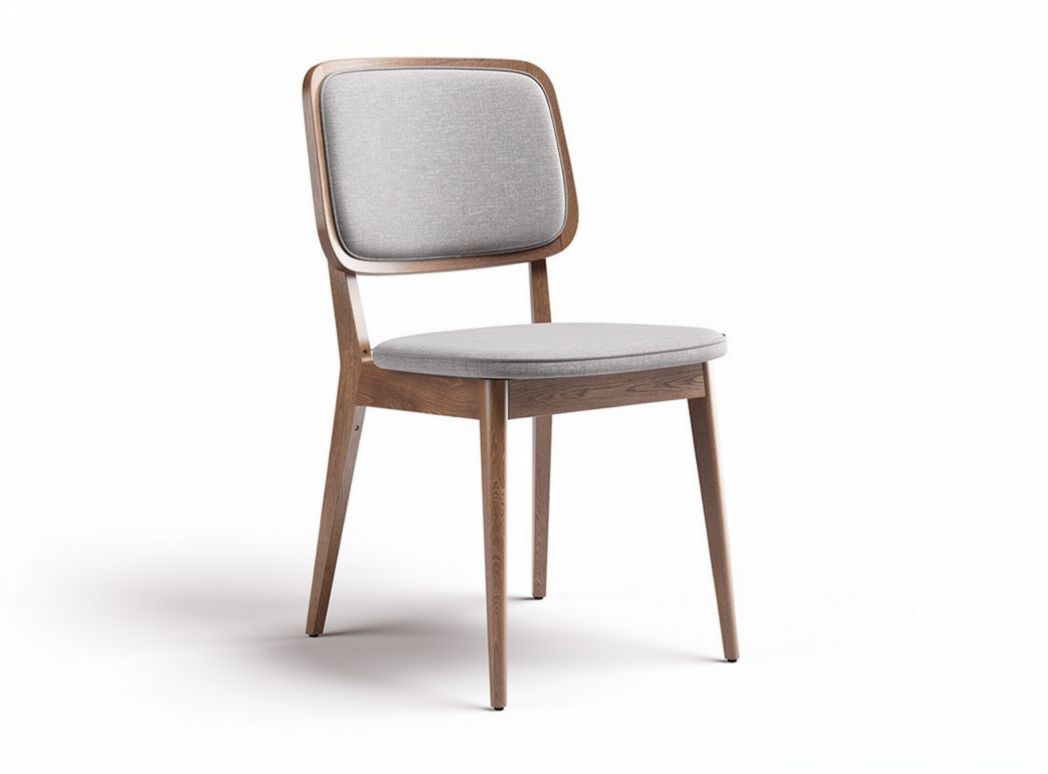 Modern dining chair with fabric upholstery and wooden frame 45 x 45 x 85cm