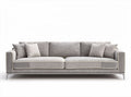 Modern gray fabric sofa with removable cushions 200 x 85 x 90cm