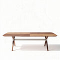 Wooden coffee table with metal legs in natural finish 150 x 80 x 75cm